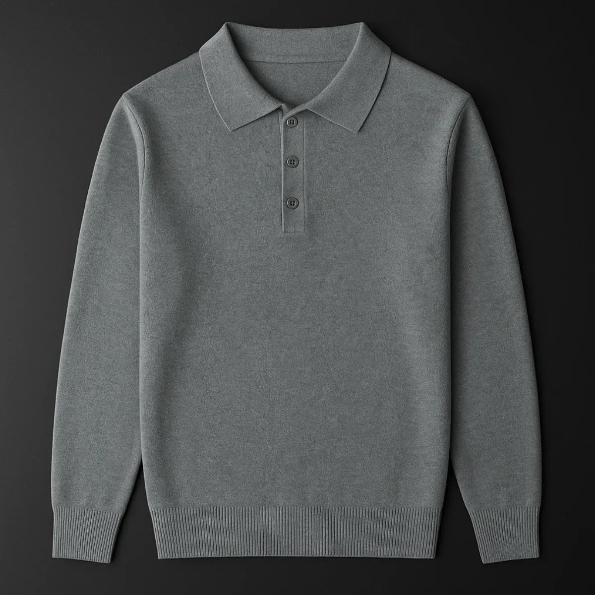 Herre Poloshirt Klassisk Stil 3-Knap Design