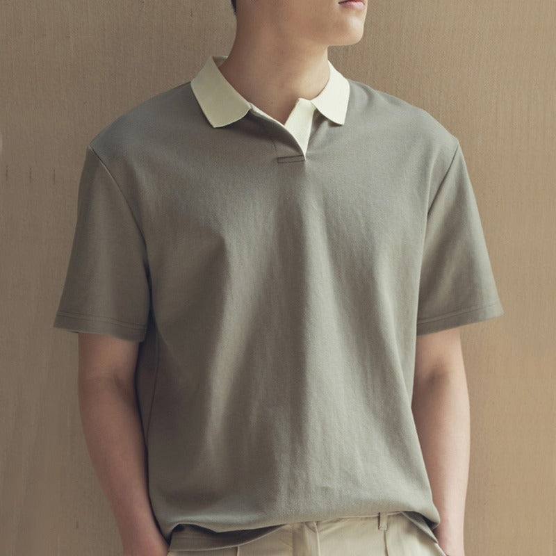 Herre Poloshirt Minimalistisk Design Casual
