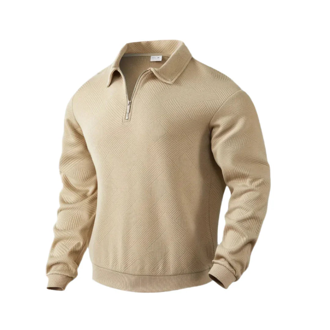 Herre Quarter Zip Jumper Casual Stil