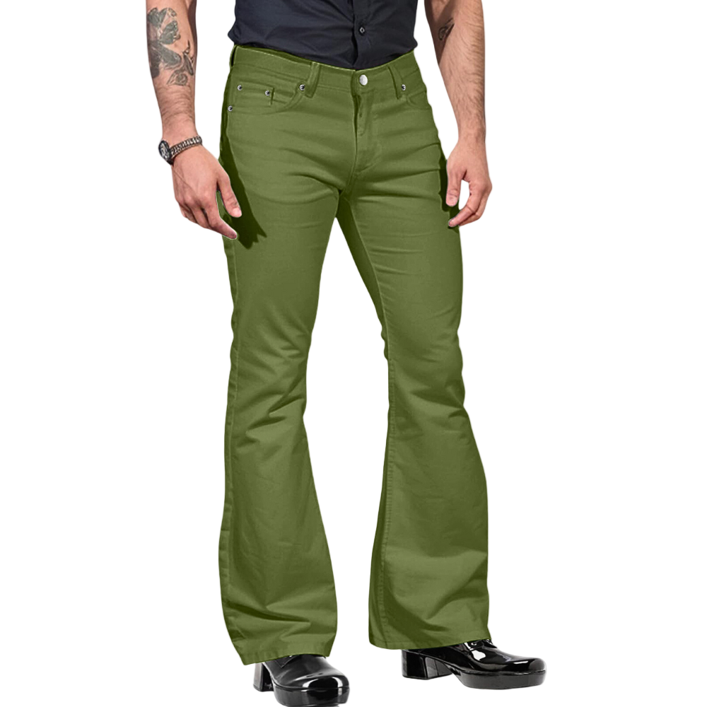 Herre Retro Flare Bukser Casual Stil
