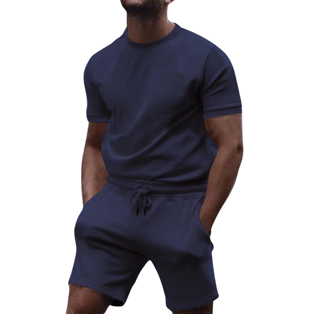 Herre T-shirt og Shorts Sæt Afslappet Stil