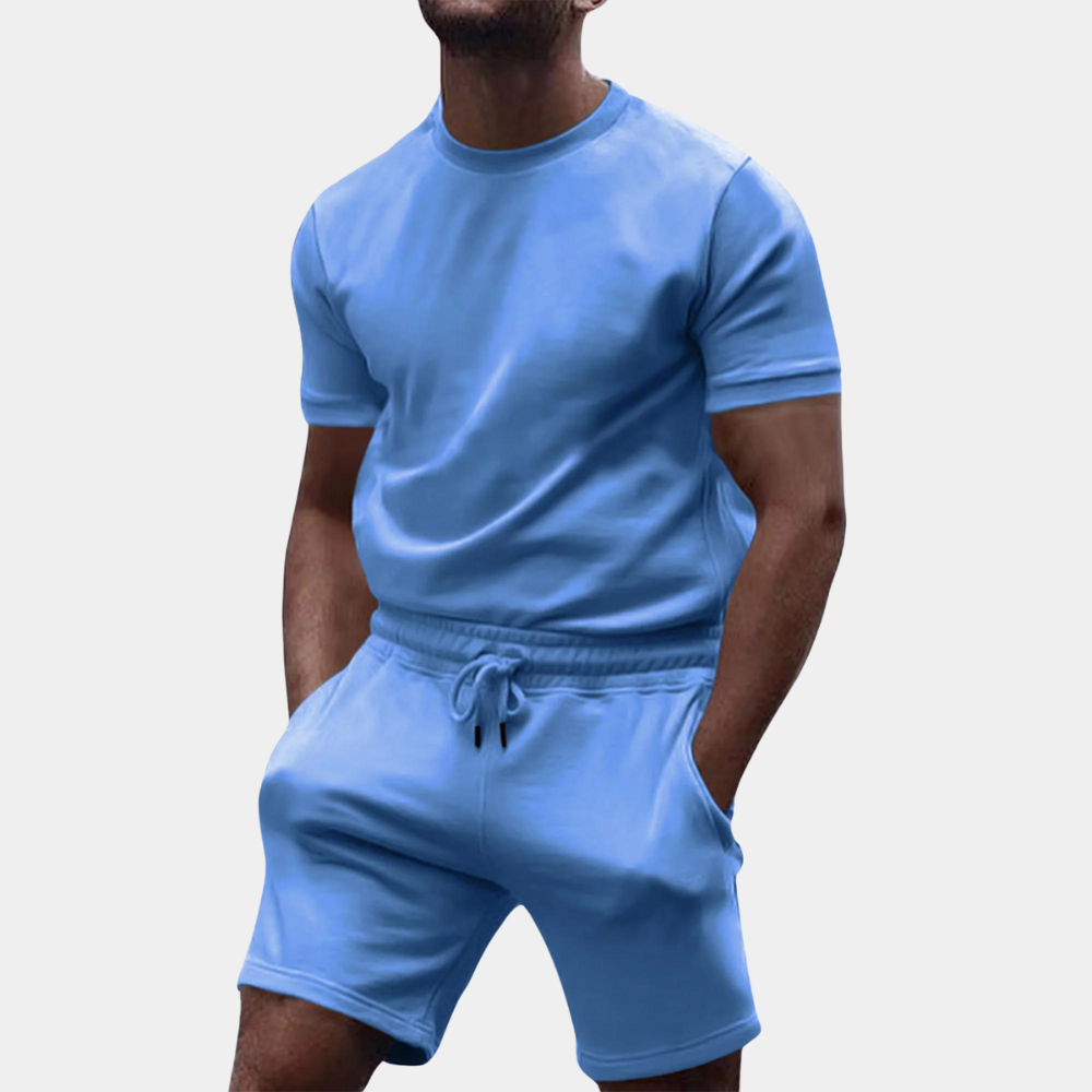 Herre T-shirt og Shorts Sæt Afslappet Stil