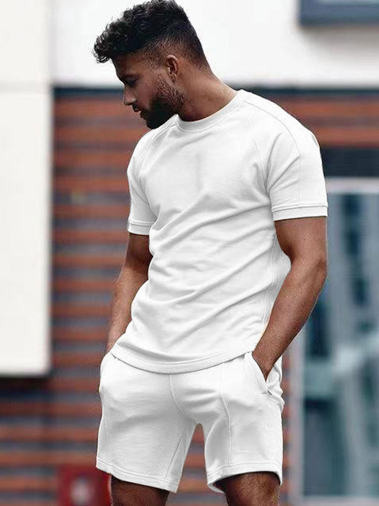Herre T-shirt og Shorts Sæt Casual