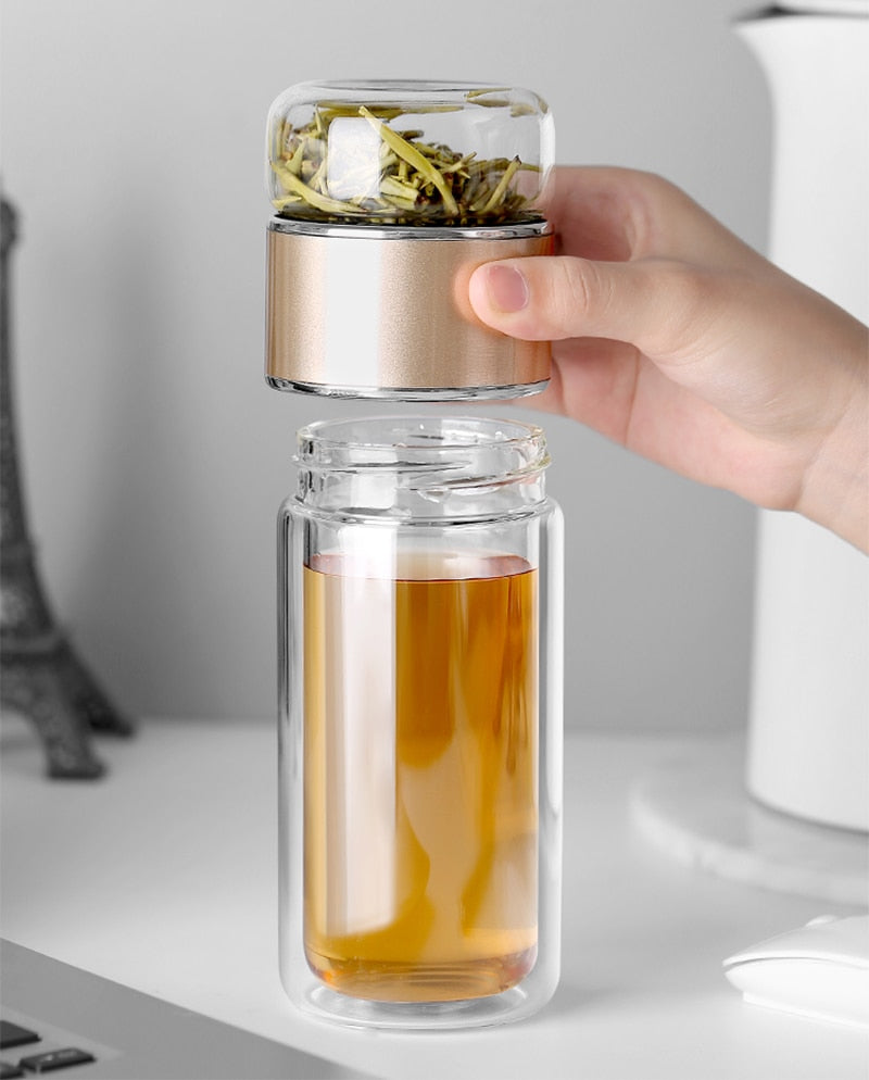 Mænds Te Infuser Flaske Dobbelt Væggede 500 ml