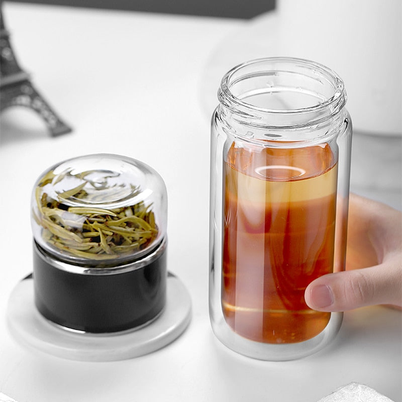 Mænds Te Infuser Flaske Dobbelt Væggede 500 ml