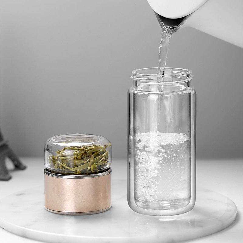Mænds Te Infuser Flaske Dobbelt Væggede 500 ml