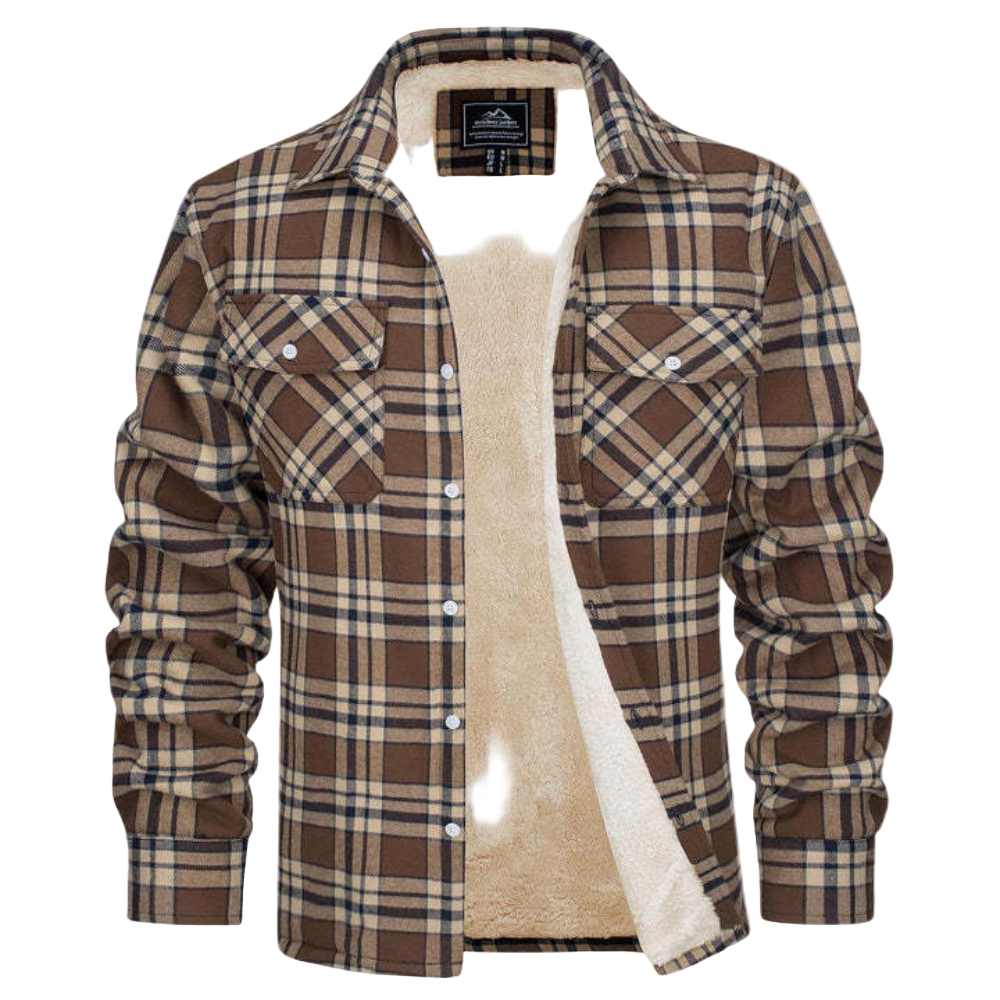 Herre Ternet Jakke Flannelforet