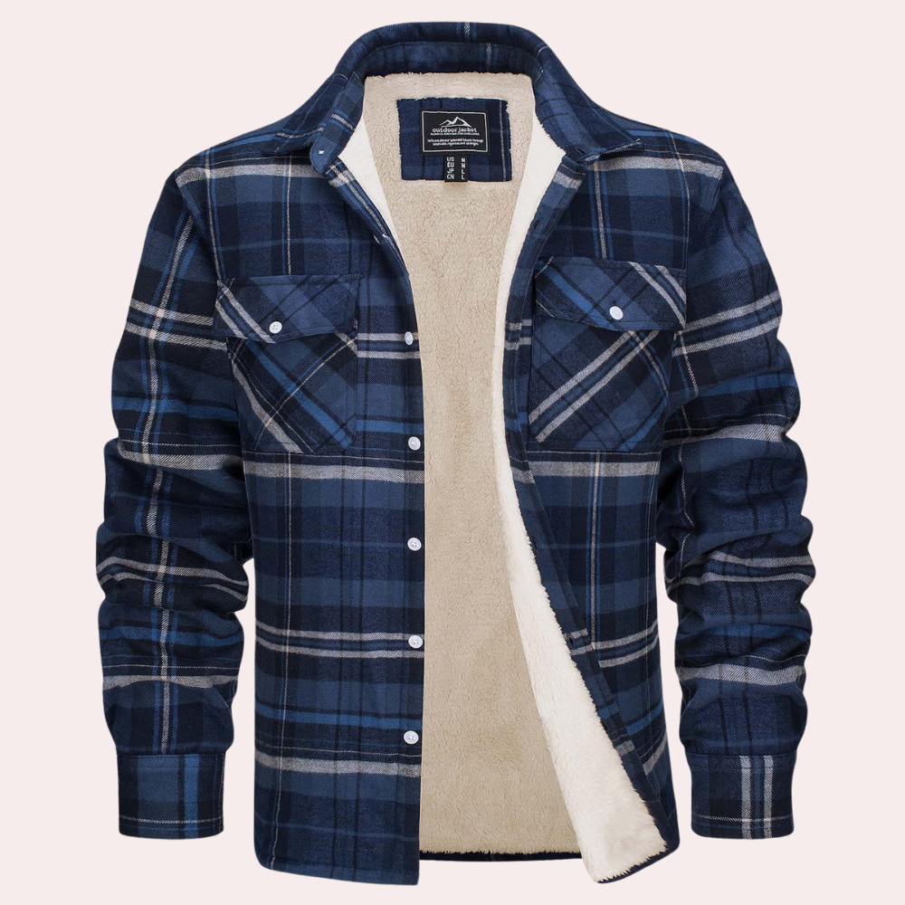 Herre Ternet Jakke Flannelforet