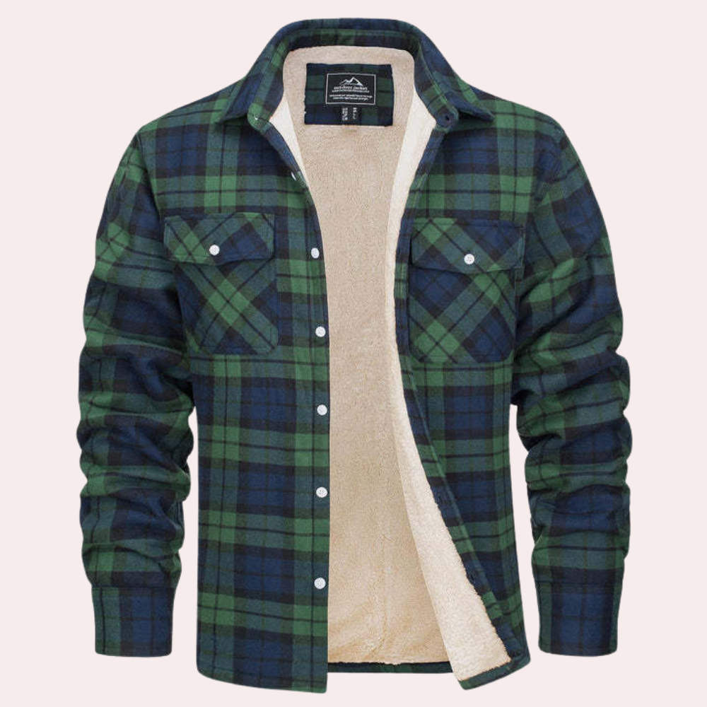 Herre Ternet Jakke Flannelforet