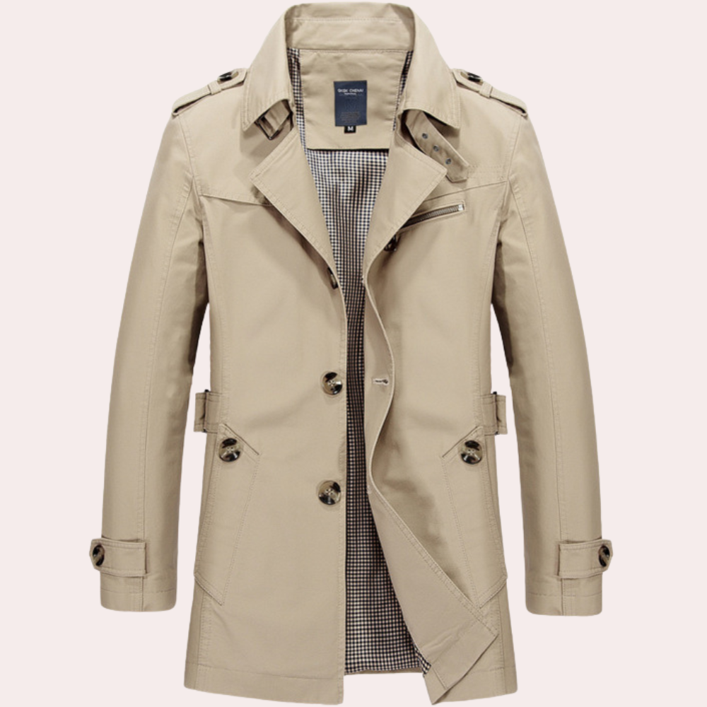Herre Trenchcoat i Tidløst Design