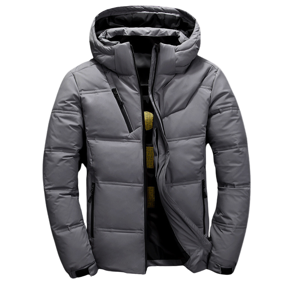 Herre Varm Jakke med Hætte - Moderne og Funktionel