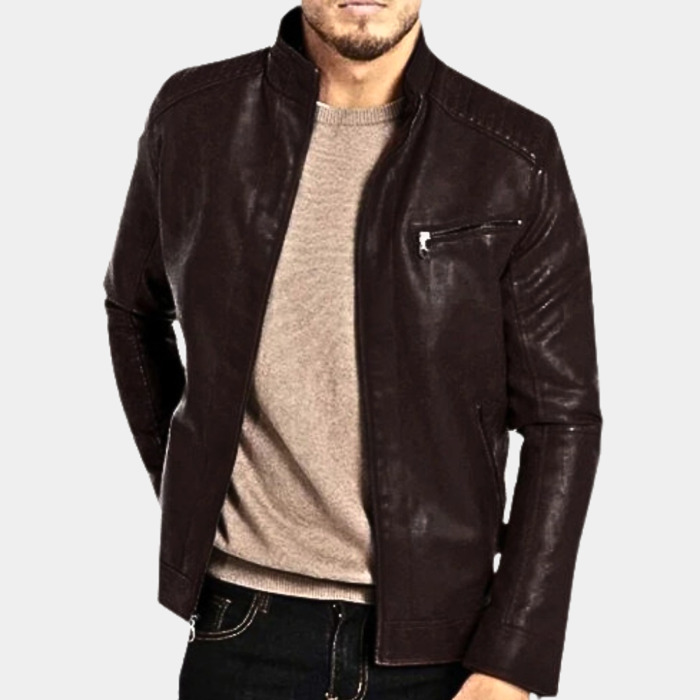 Herre Vindtæt Jakke Stilfuld Design