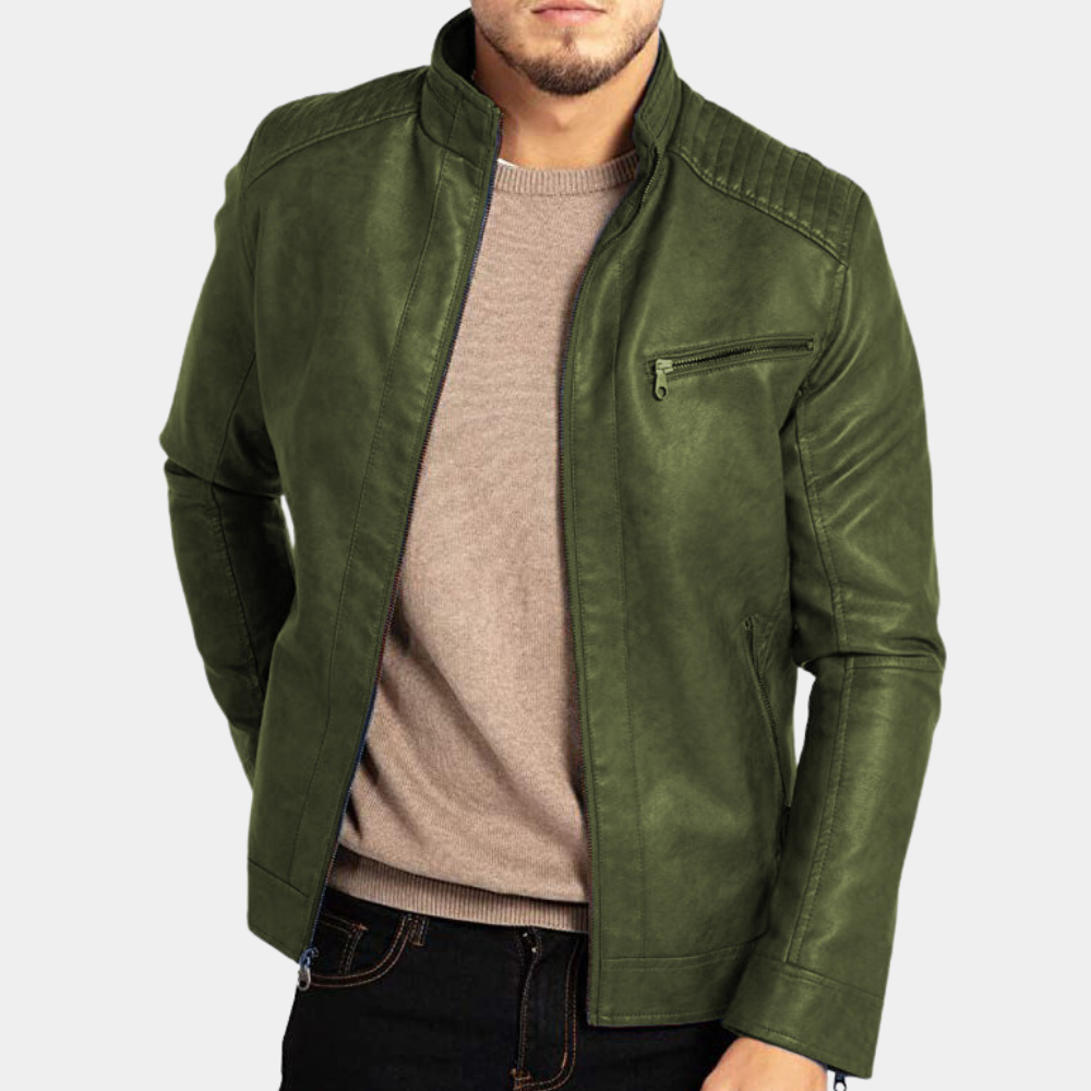Herre Vindtæt Jakke Stilfuld Design