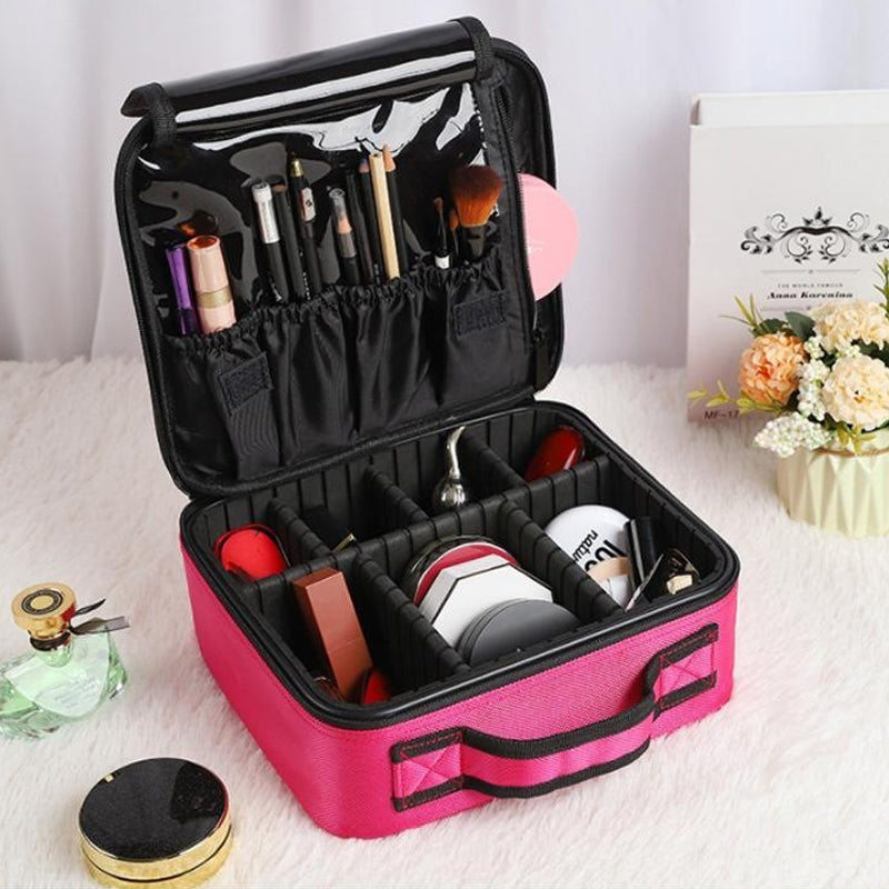 Makeup Opbevaringsboks med Justerbare Rum