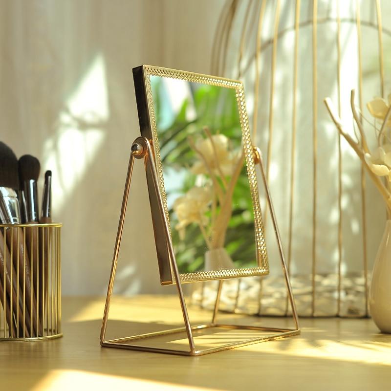 Makeup Spejl med Guld Finish og Forstørrelse