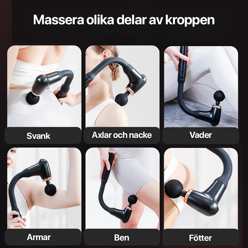 Massagepistol til Selvmassage med Langt Håndtag