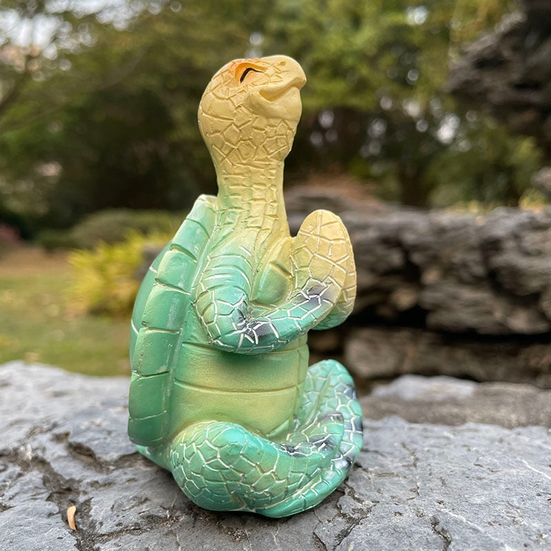 Meditativ Havskildpadde Statue til Indretning