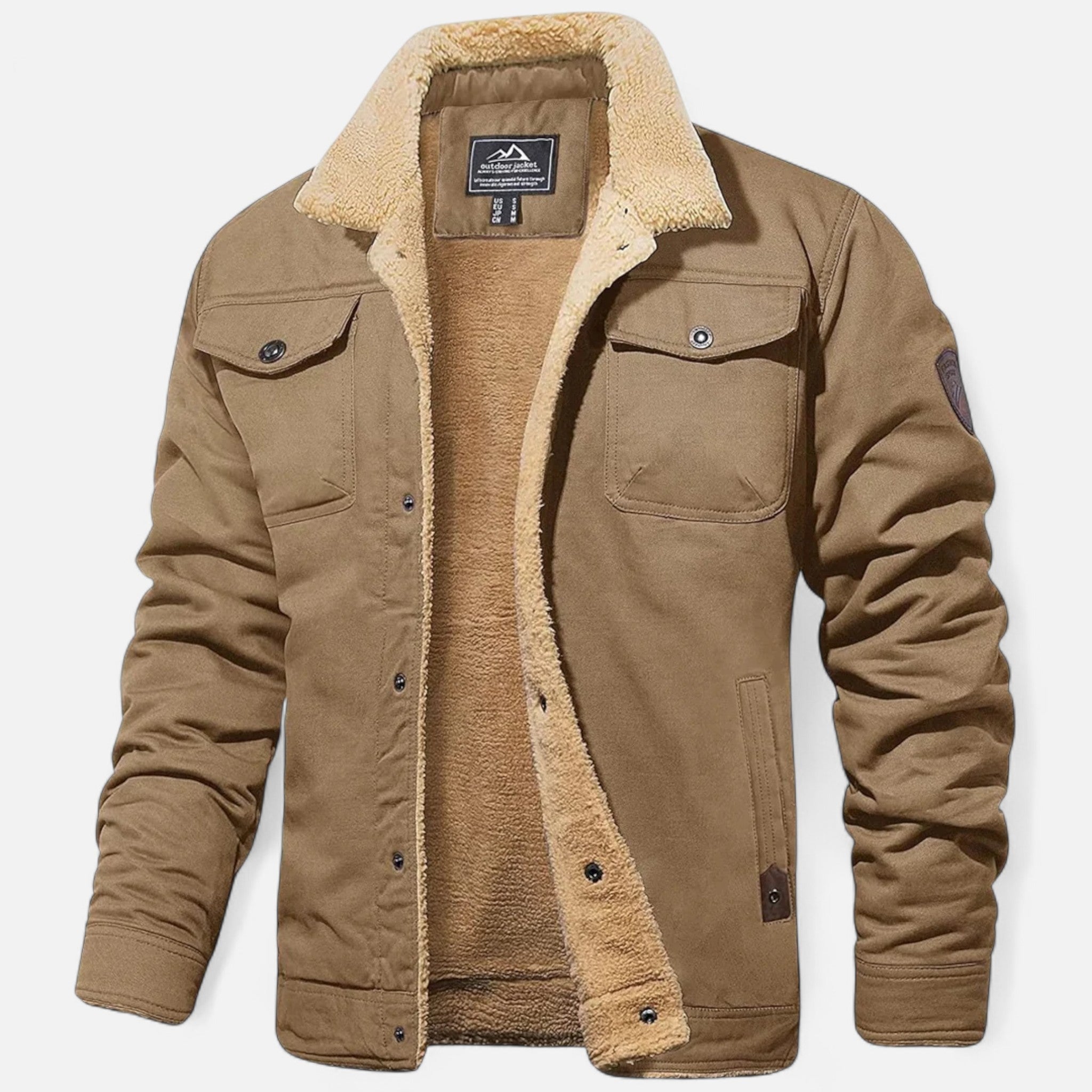 Herre Bomberjakke – Klassisk Aviator – Sherpa Krave – Vinter Casual