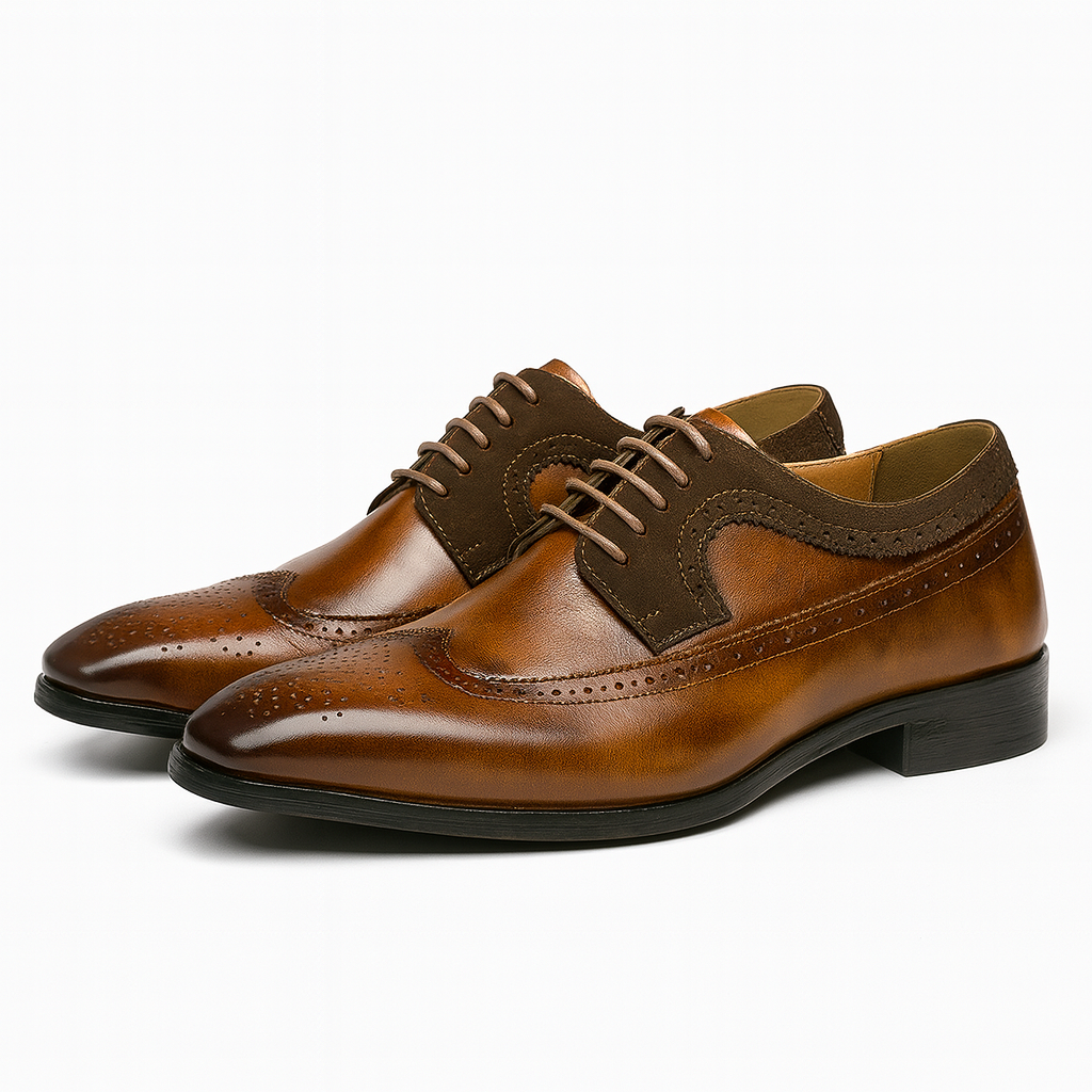 Herre Brogue Oxford Sko – Klassisk Formelt Snørebånd