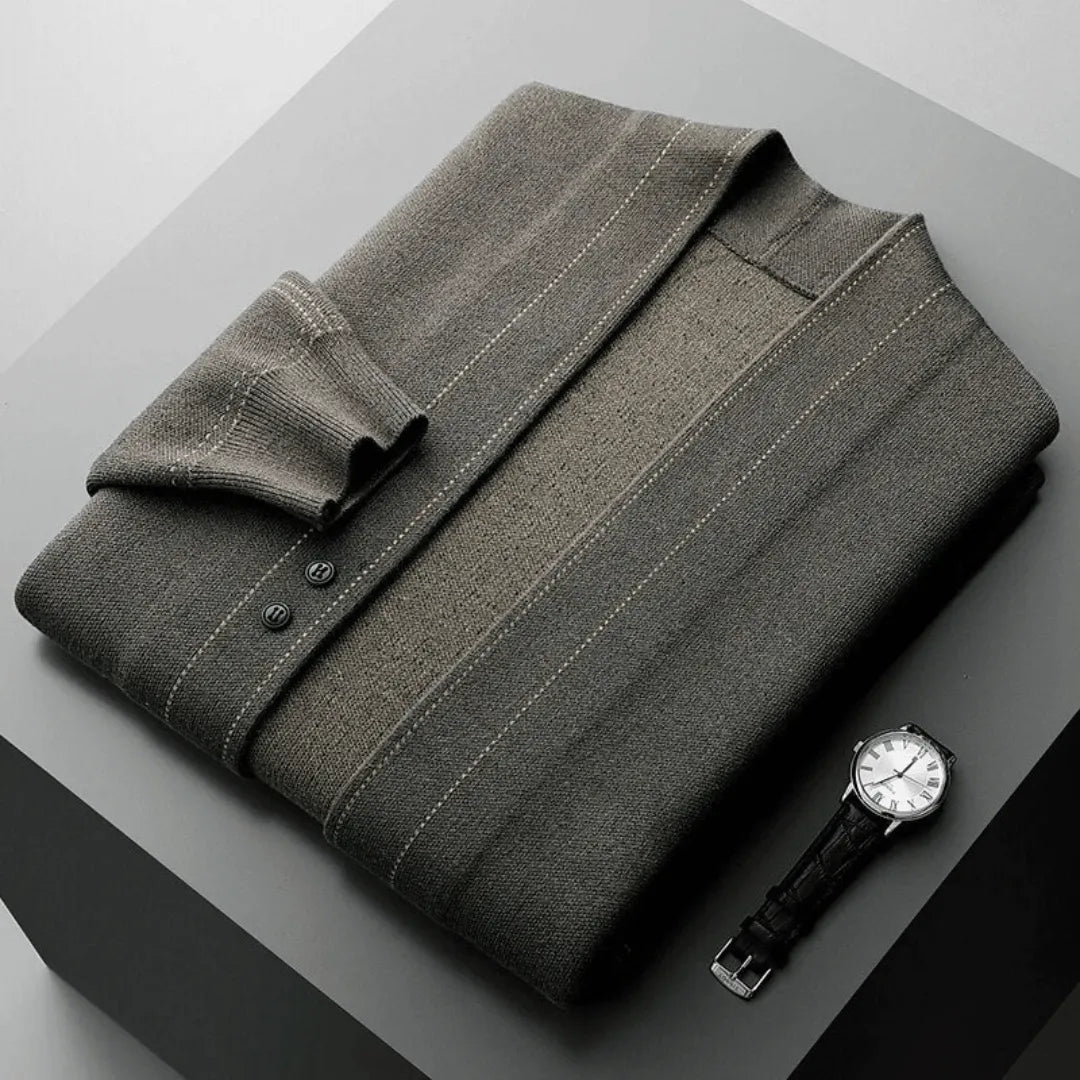 Herre Button-Front Strikket Cardigan – Smart Casual Lagdeling Essential