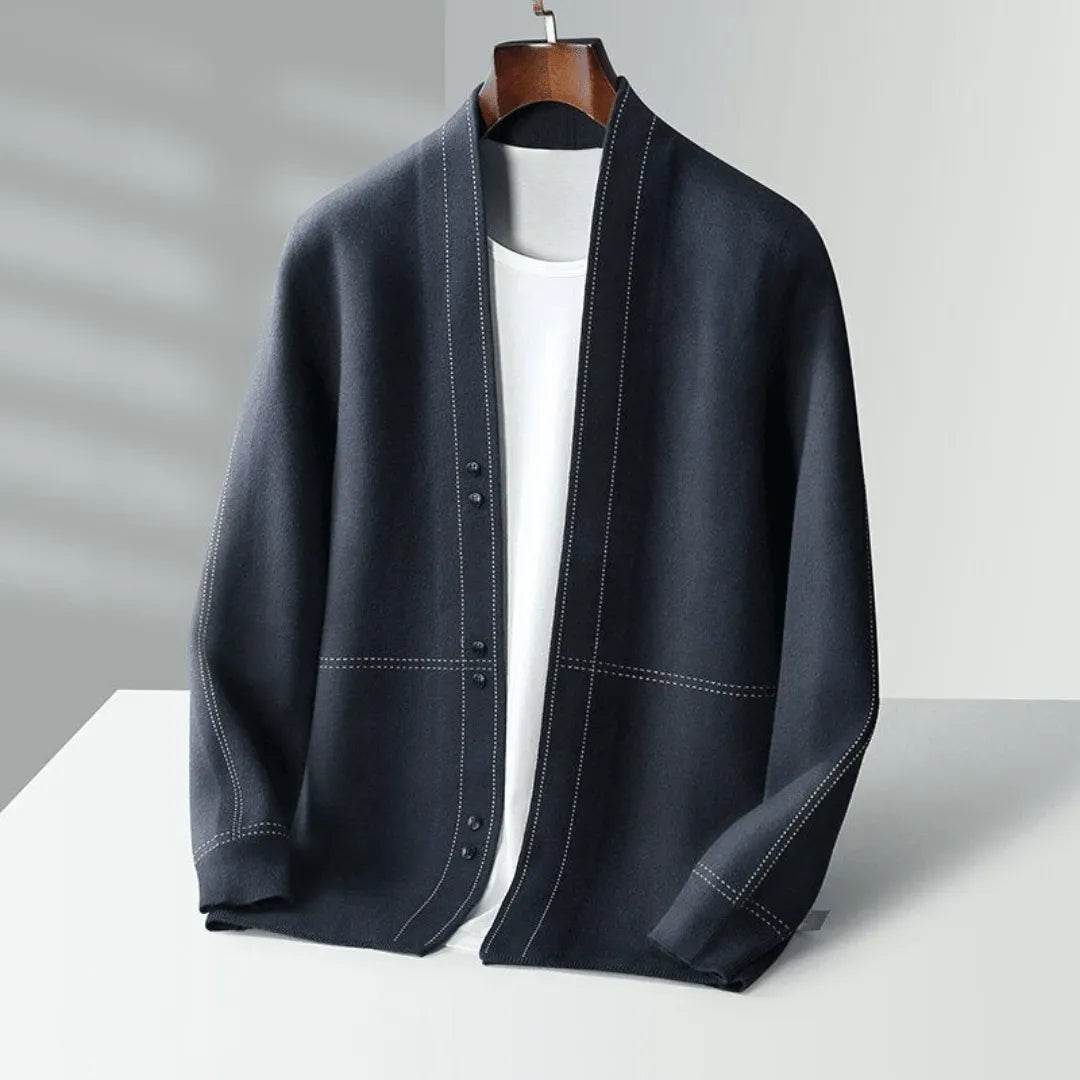 Herre Button-Front Strikket Cardigan – Smart Casual Lagdeling Essential