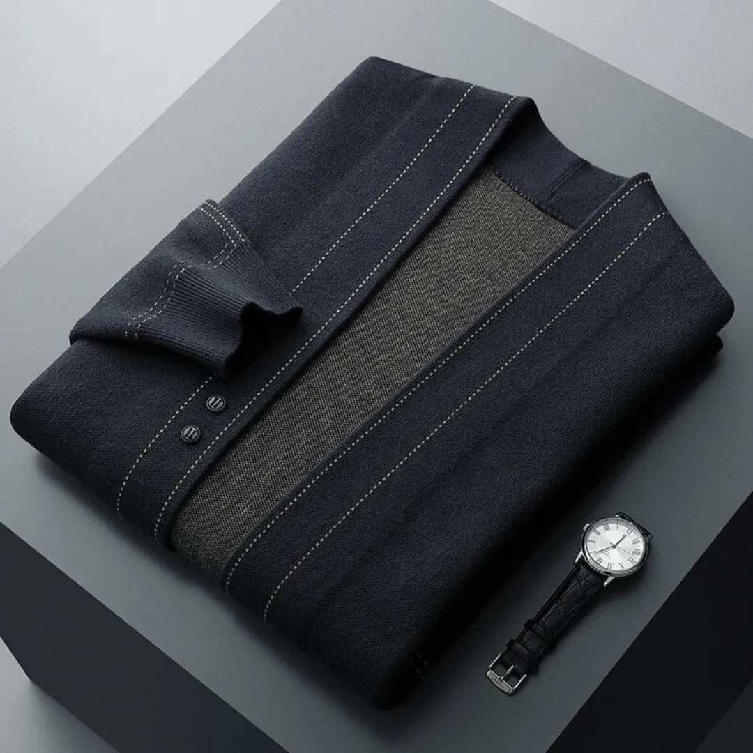 Herre Button-Front Strikket Cardigan – Smart Casual Lagdeling Essential