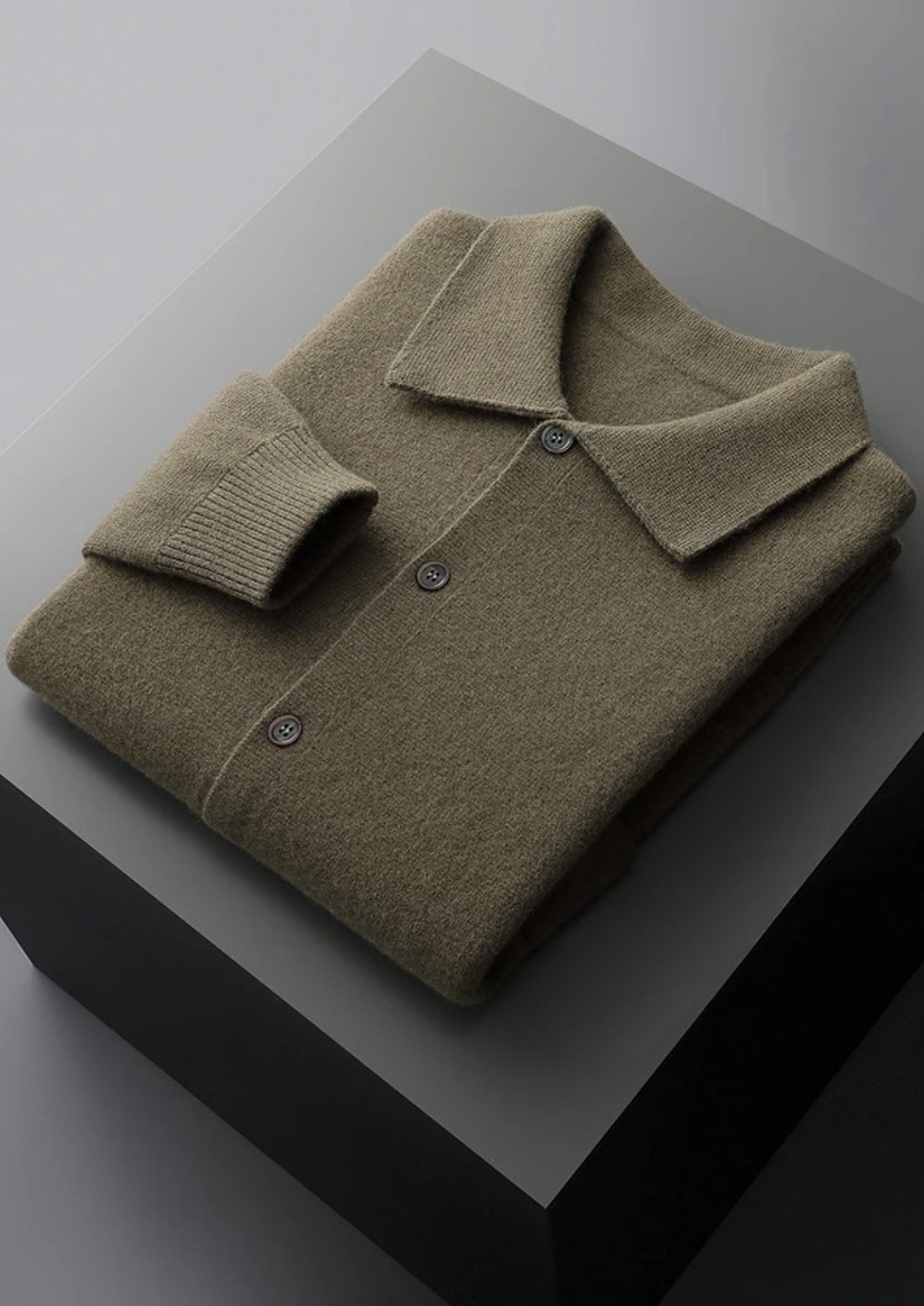 Herre Button-Up Cardigan med Lommer – Raffineret Hverdagsoverdel