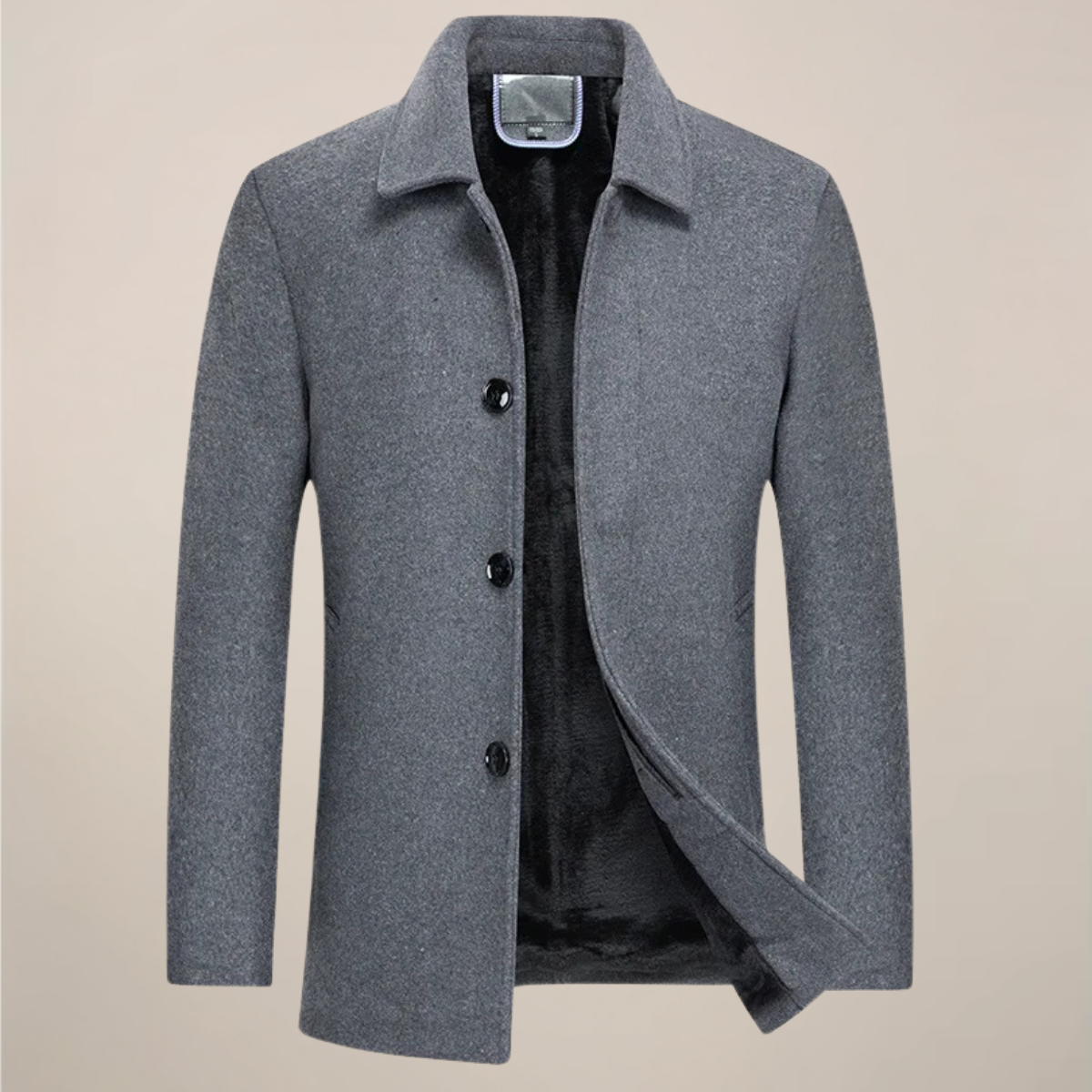 Herre Button-Up Jakke – Smart Casual Ydertøj til Efterår/Vinter
