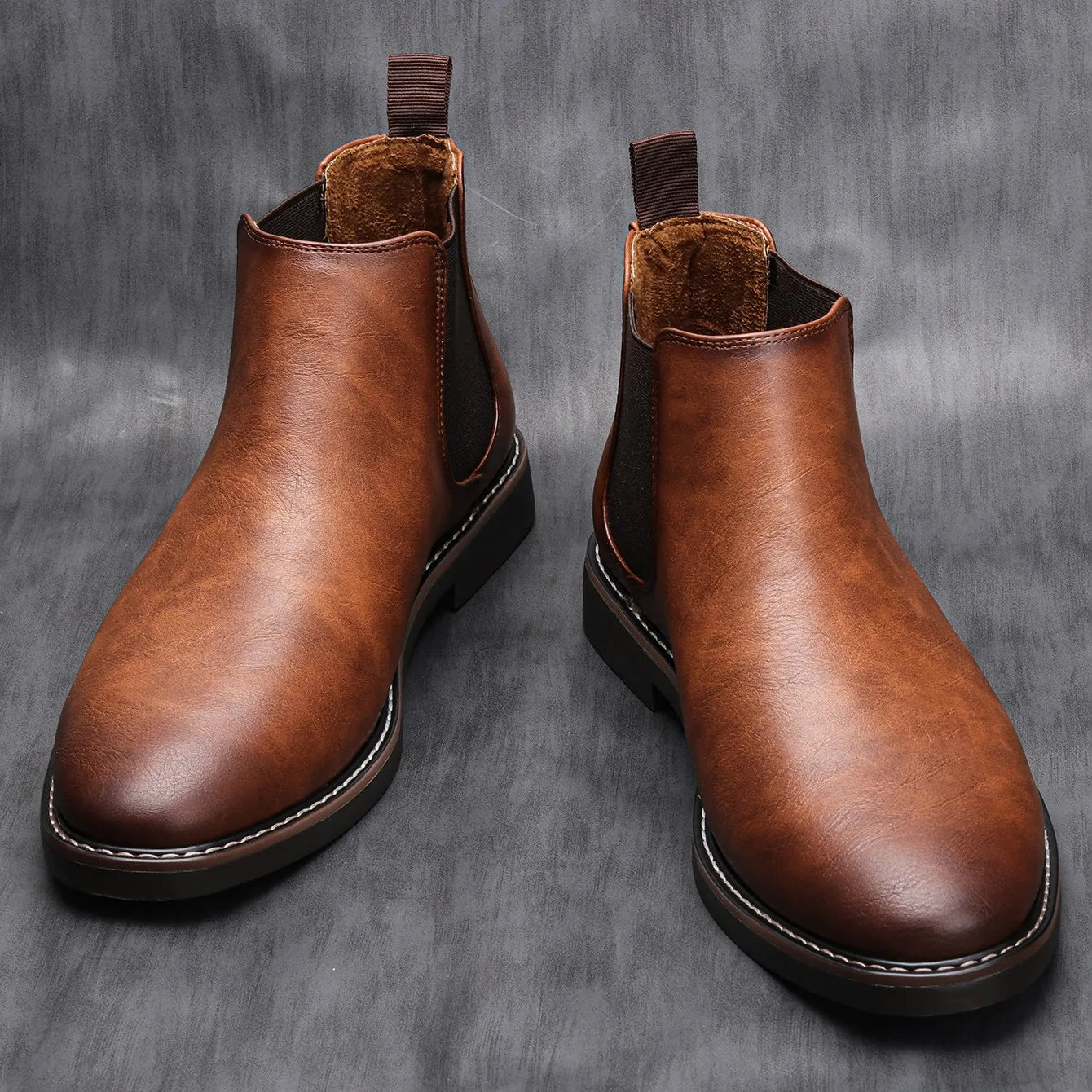 Herre Chelsea Ankelstøvler – Klassisk Slip-On Dress Stil