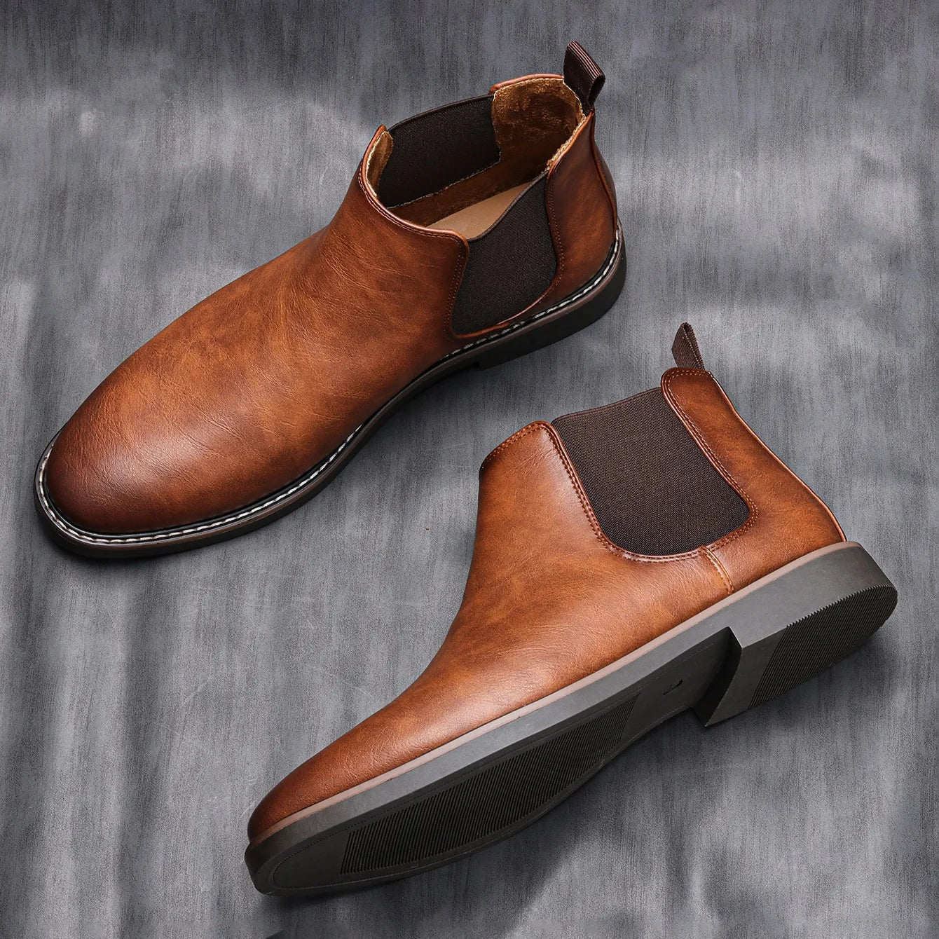 Herre Chelsea Ankelstøvler – Klassisk Slip-On Dress Stil