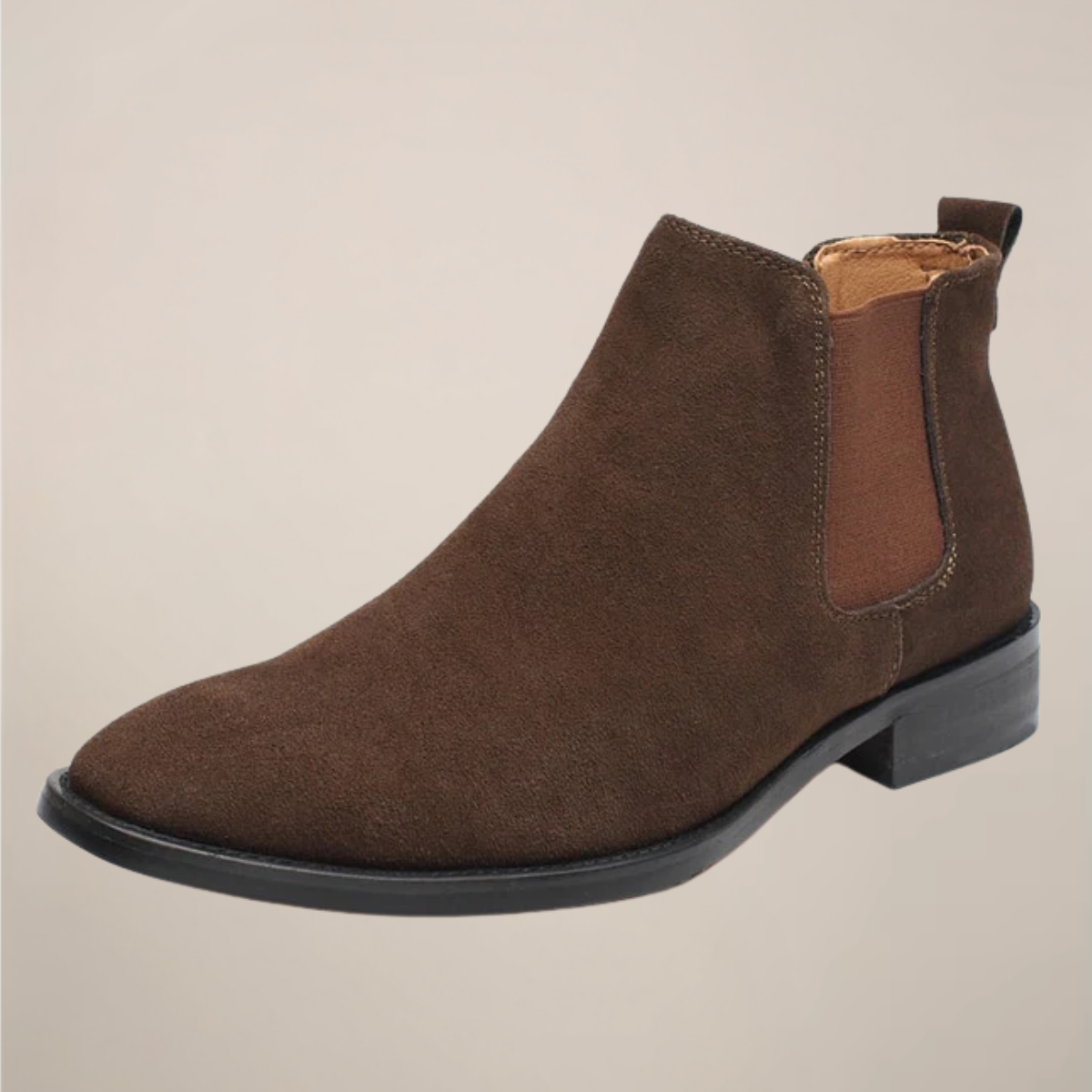 Herre Chelsea Støvler – Elegant Beige Ankel Design