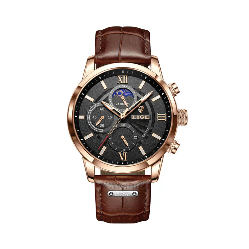 Herre Klassisk Dress Ur – 43mm Urskive med Lys-i-Mørket Detalje