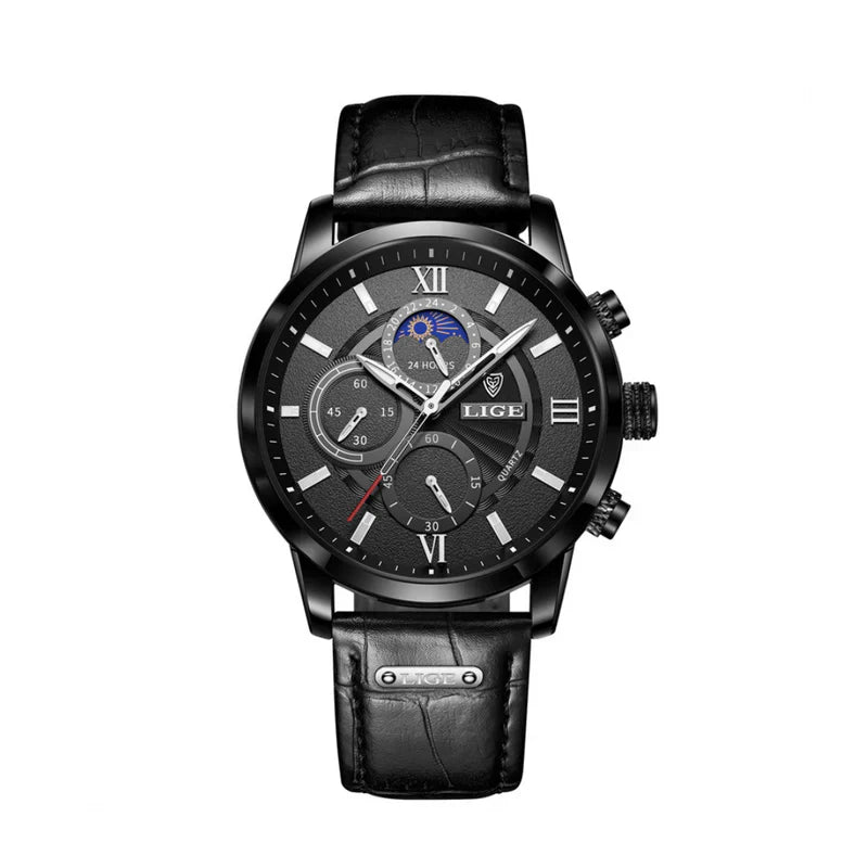 Herre Klassisk Dress Ur – 43mm Urskive med Lys-i-Mørket Detalje