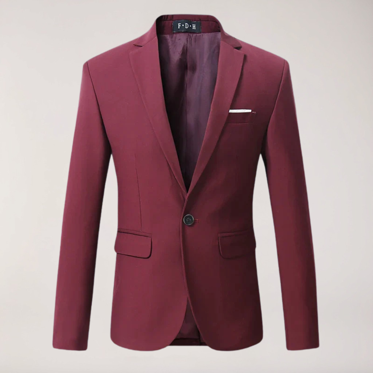 Herre Klassisk Formelt Ensfarvet Skræddersyet Blazer
