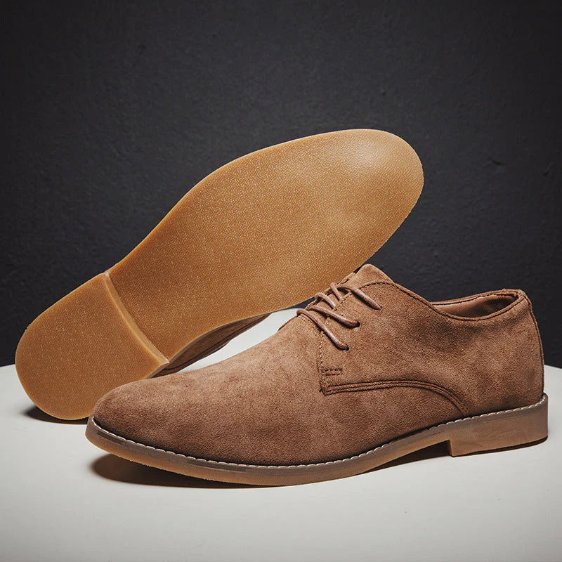 Herre Klassiske Snørebånd Dress Sko – Smart Suede Design til Bryllupper og Formelle Anledninger