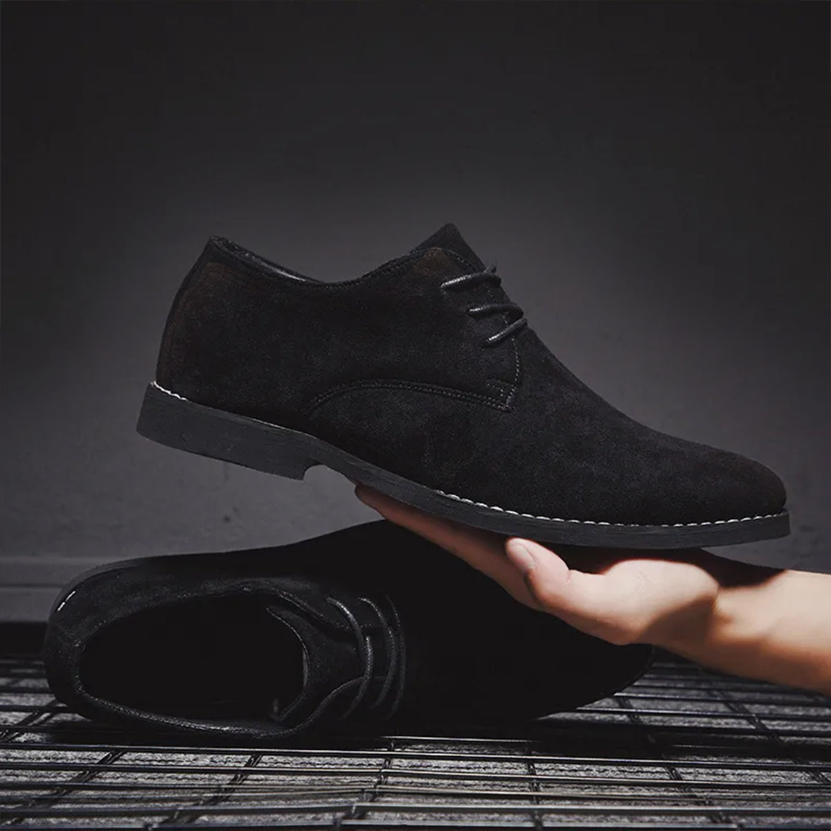 Herre Klassiske Snørebånd Dress Sko – Smart Suede Design til Bryllupper og Formelle Anledninger