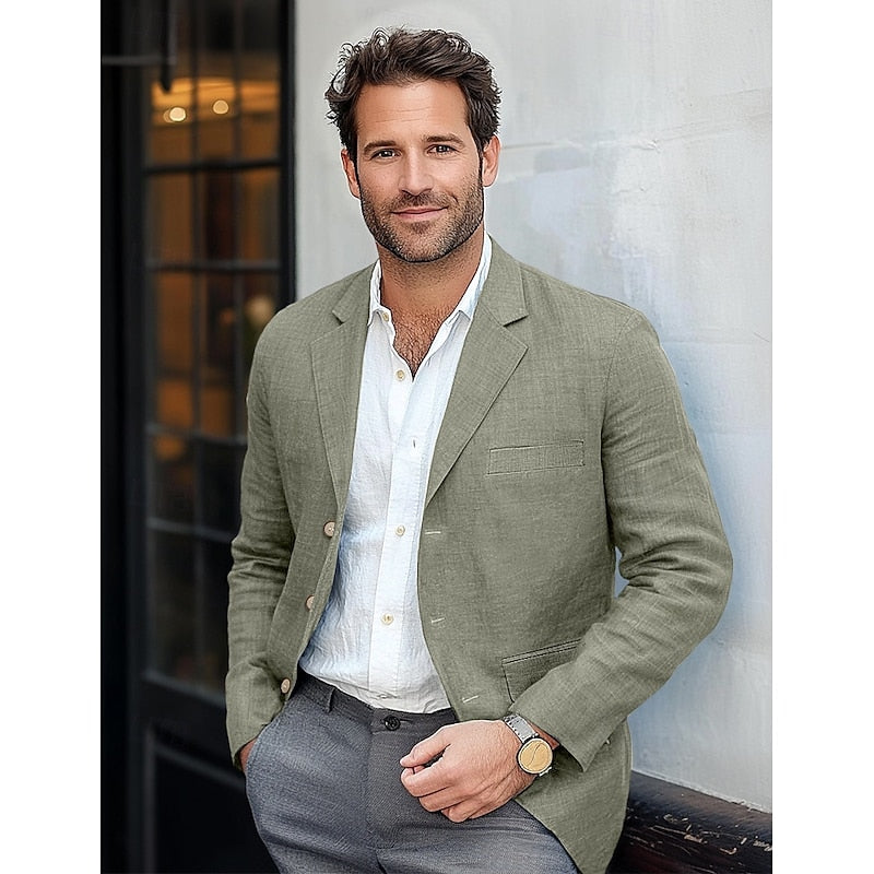 Herre Klassisk Letvægts Blazer – Smart Casual Hele Året