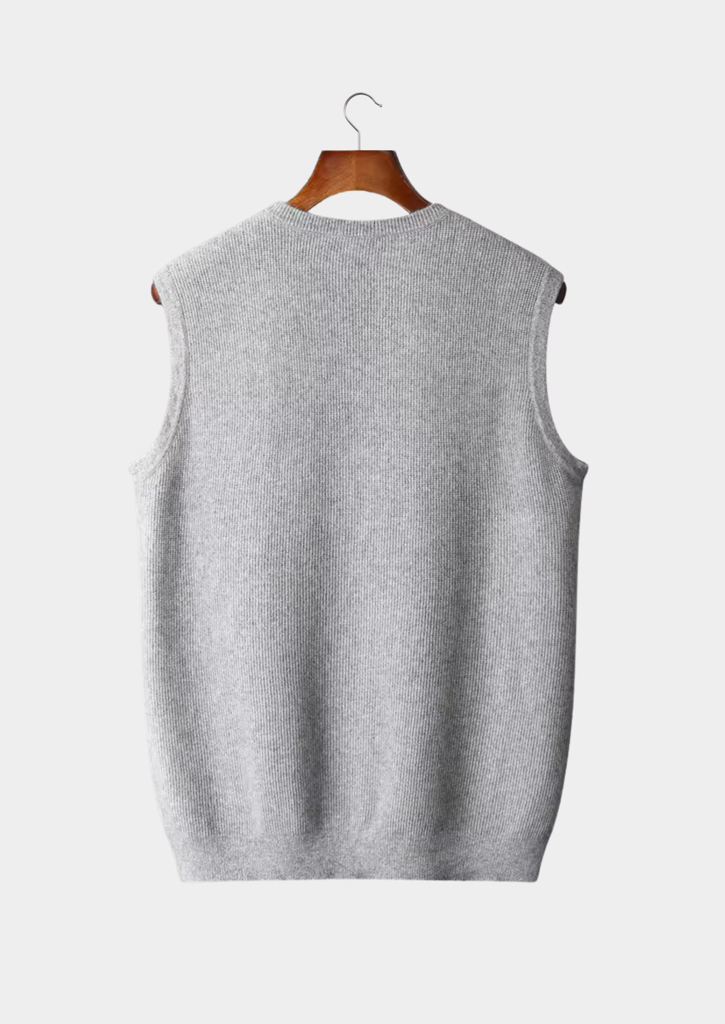 Herre Crew Neck Vest – Minimalistisk Ærmeløs Lag