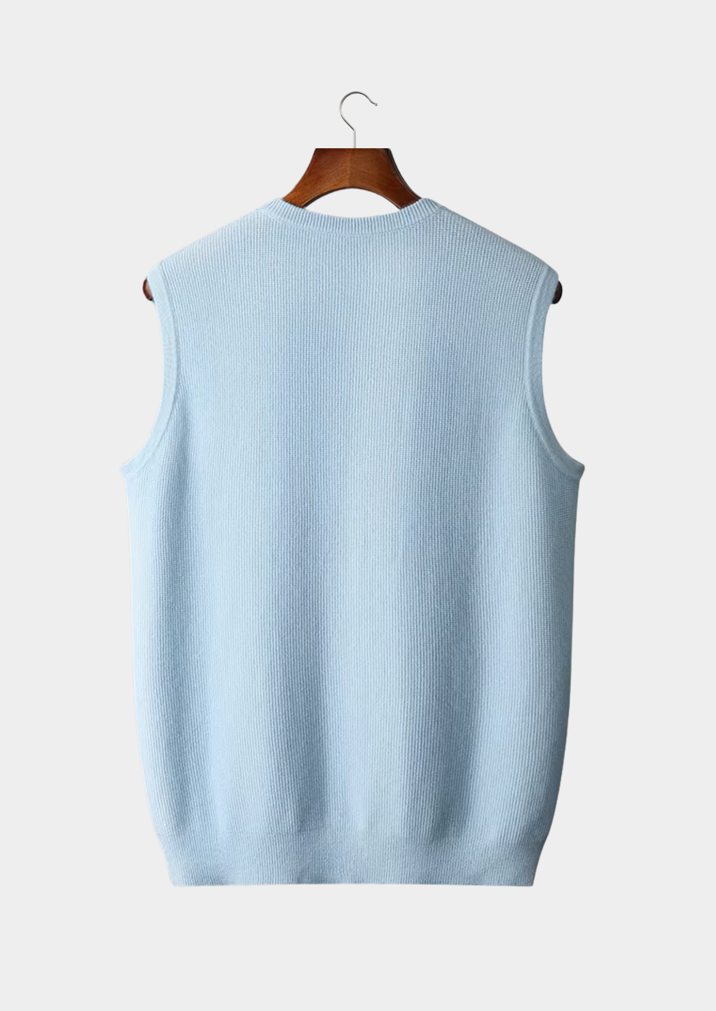 Herre Crew Neck Vest – Minimalistisk Ærmeløs Lag