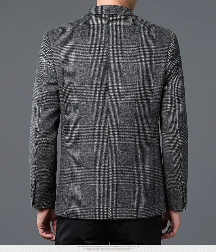 Herres Glen Check Blazer – To-Knap, Notch Lapel, Patcheslommer