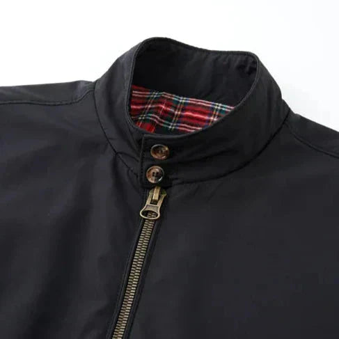 Herre Harrington Jakke – Zip-Front Bomber Stil med Ståkrave