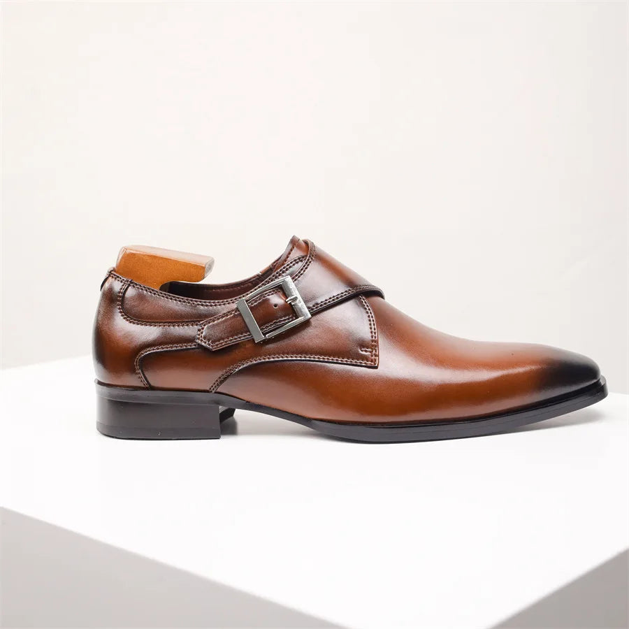 Herre Italienske Monk Strap Dress Shoes – Klassisk Spænde Detalje