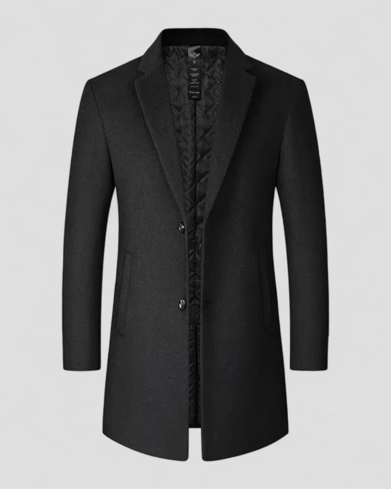 Herre Lang Trench Coat – Smart Casual Frakke til Vinter Elegance