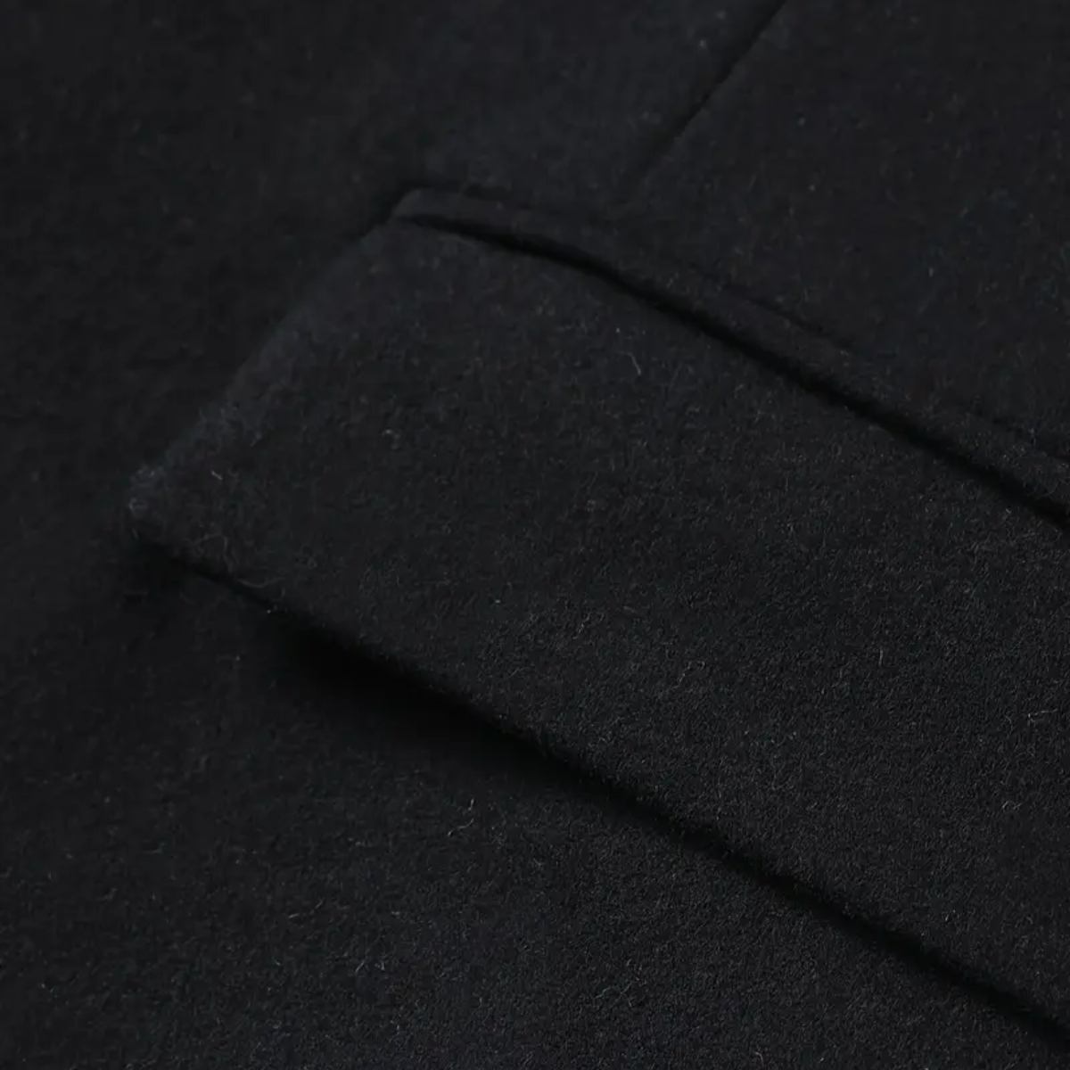 Herre Lang Vinterfrakke – Slim Fit Knap-Jakke med Ståkrave
