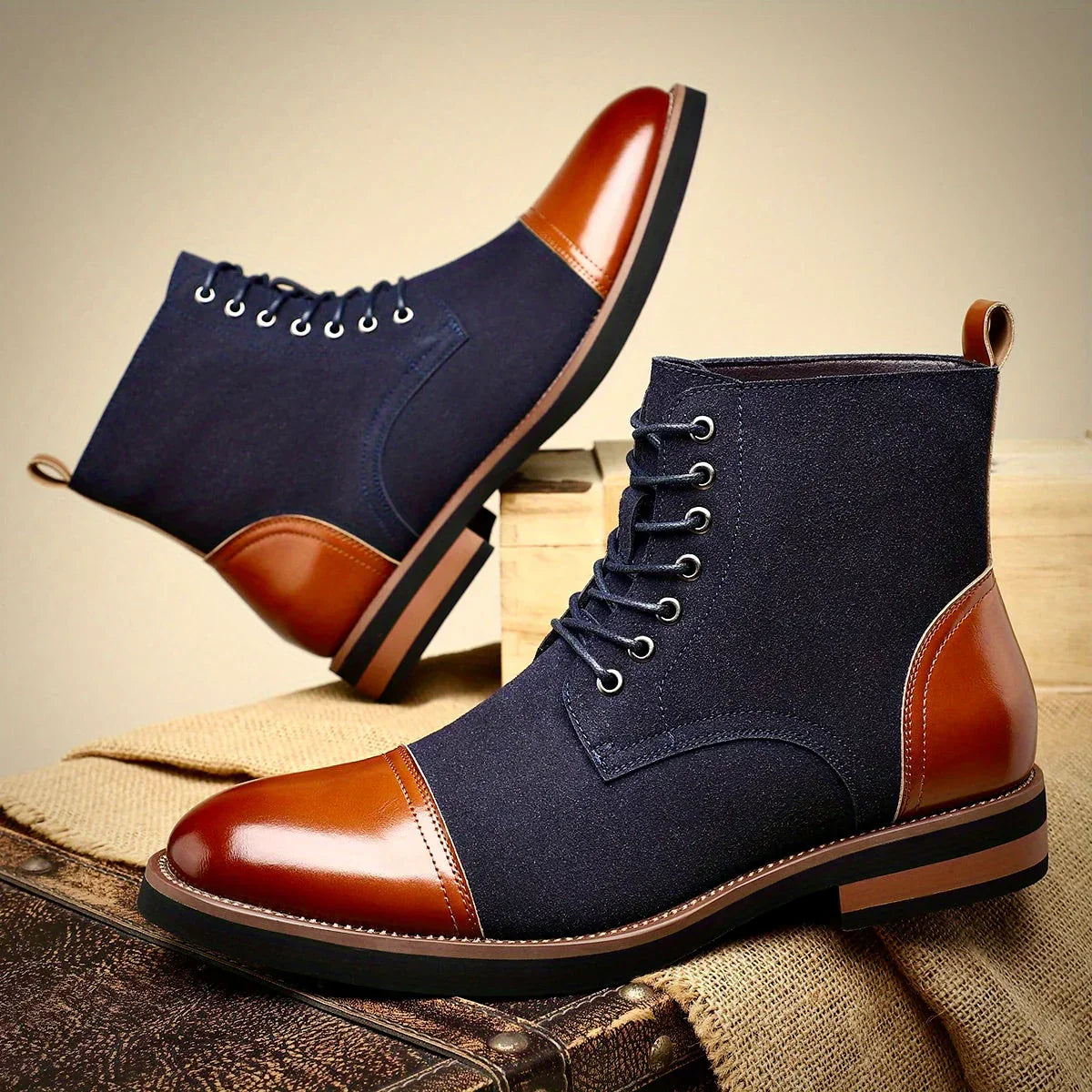 Herre Moderne Oxford Støvler – Tidless Elegance med Daglig Funktionalitet