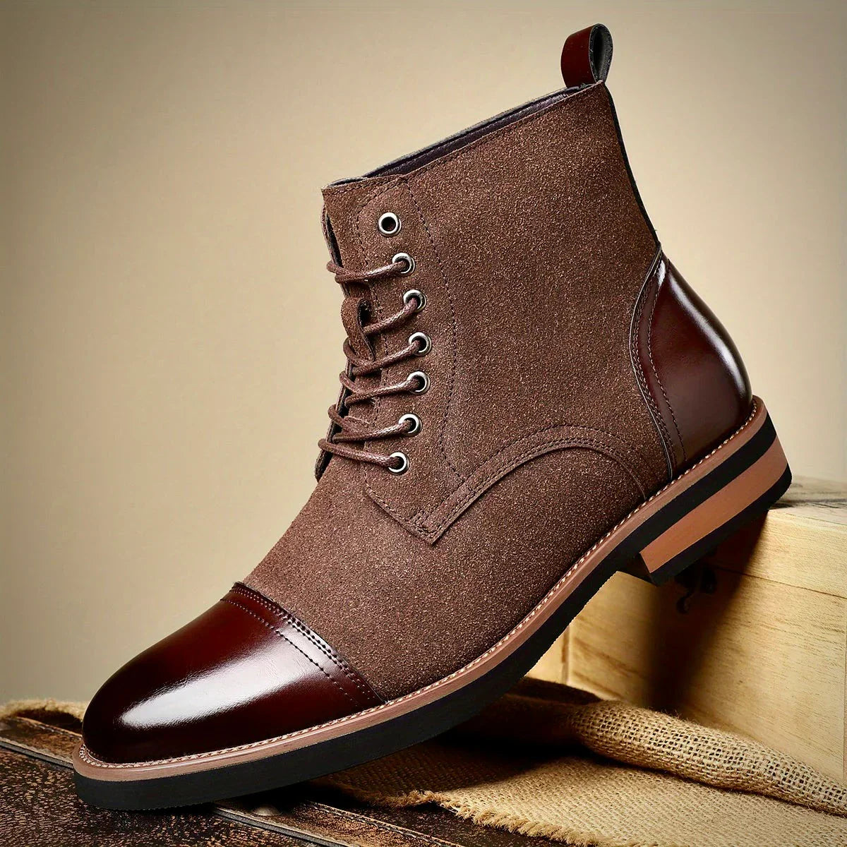 Herre Moderne Oxford Støvler – Tidless Elegance med Daglig Funktionalitet