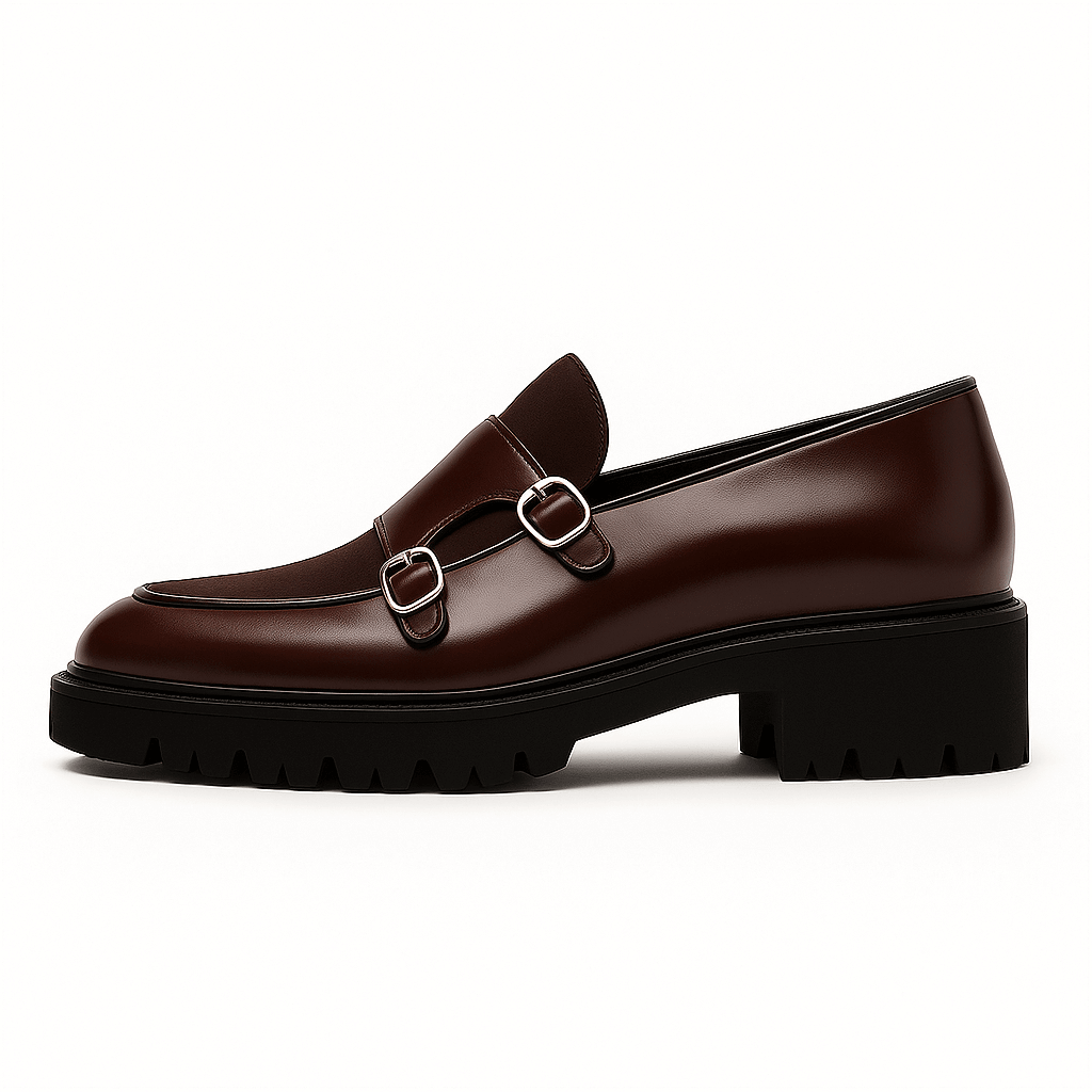 Herre Monk Strap Loafers – Moderne Dress Shoes med Dobbelt Spænde