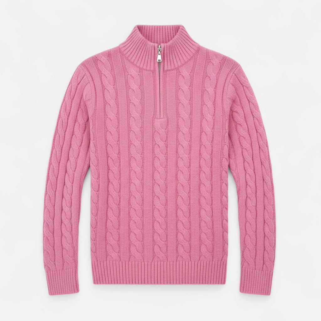 Herre Åben-Front Sweater med Subtil Syning Detaljer – Moderne Lag-på-Lag Stykke