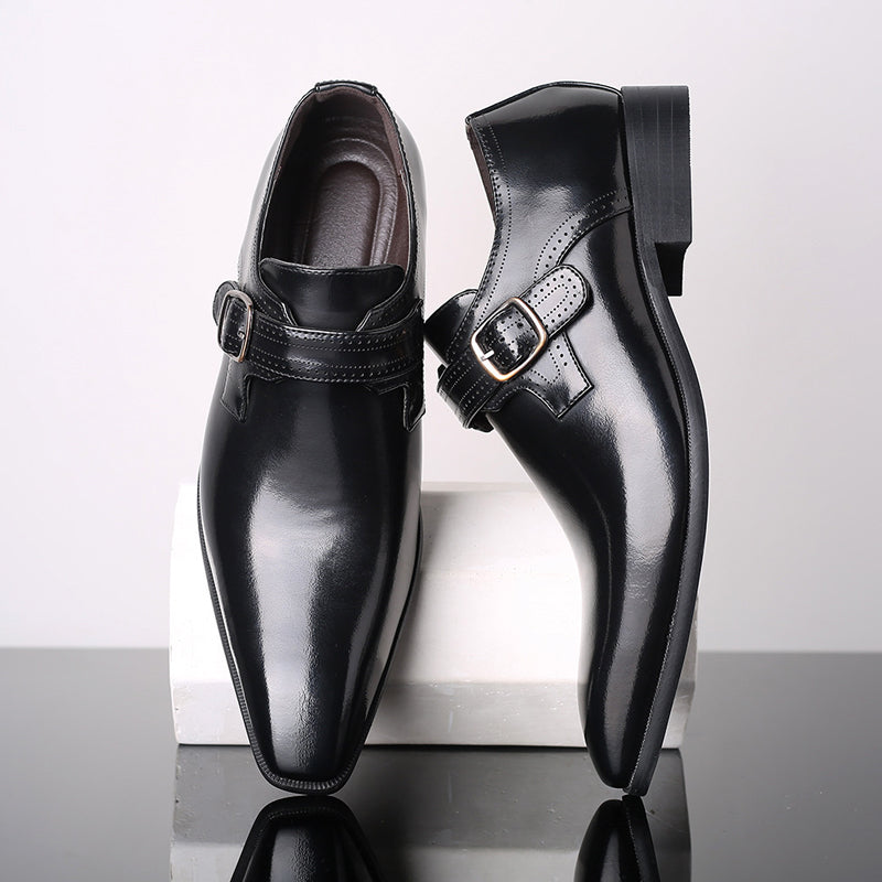 Herre Patent Monk Strap Sko – Poleret Finish – Enkelt Spænde