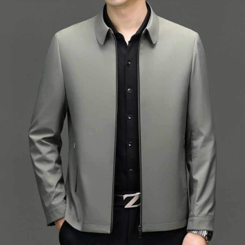 Herre Transitional Zip-Up Jakke – Minimalistisk Zip-Up Design